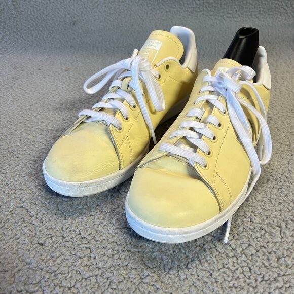 Adidas Stan Smith Originals Leather Sneakers Mens 9 Yellow Shoes BD7438 - Picture 2 of 16